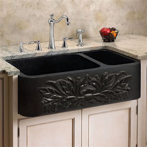 top mounted black farmhouse sink